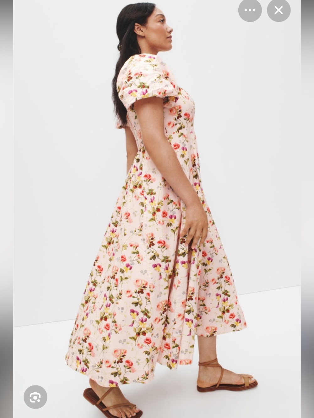 Hill House Pink Floral Matilda Nap Dress Midi Large - Picture 3 of 11